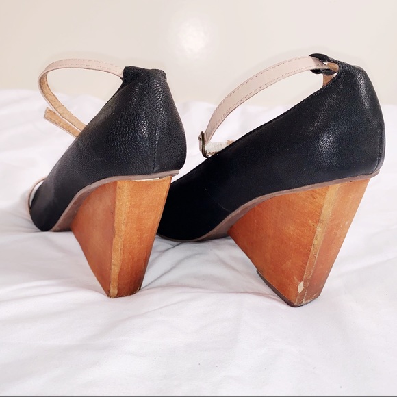 Rare Jeffrey Campbell Wooden Block Wedge Heels | Size 7 | Read Description - Picture 3 of 5